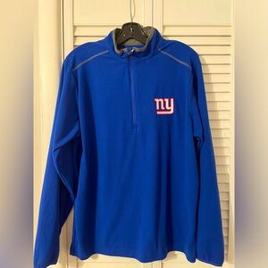 Men's New York Giants Antigua Royal Tribute Quarter-Zip Lightweight Pullover Top